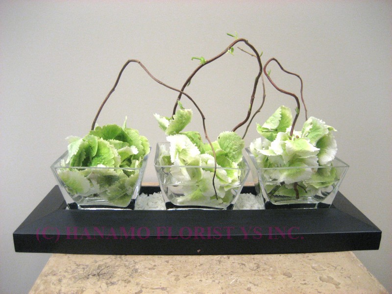 ZEN009 Three pcs Zen with Hydrangea